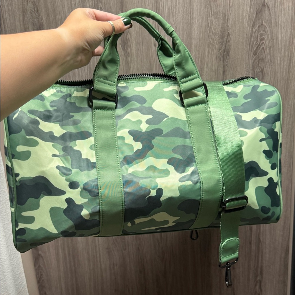 Stoney Clover Lane Green Camouflage Travel Bag